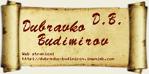 Dubravko Budimirov vizit kartica